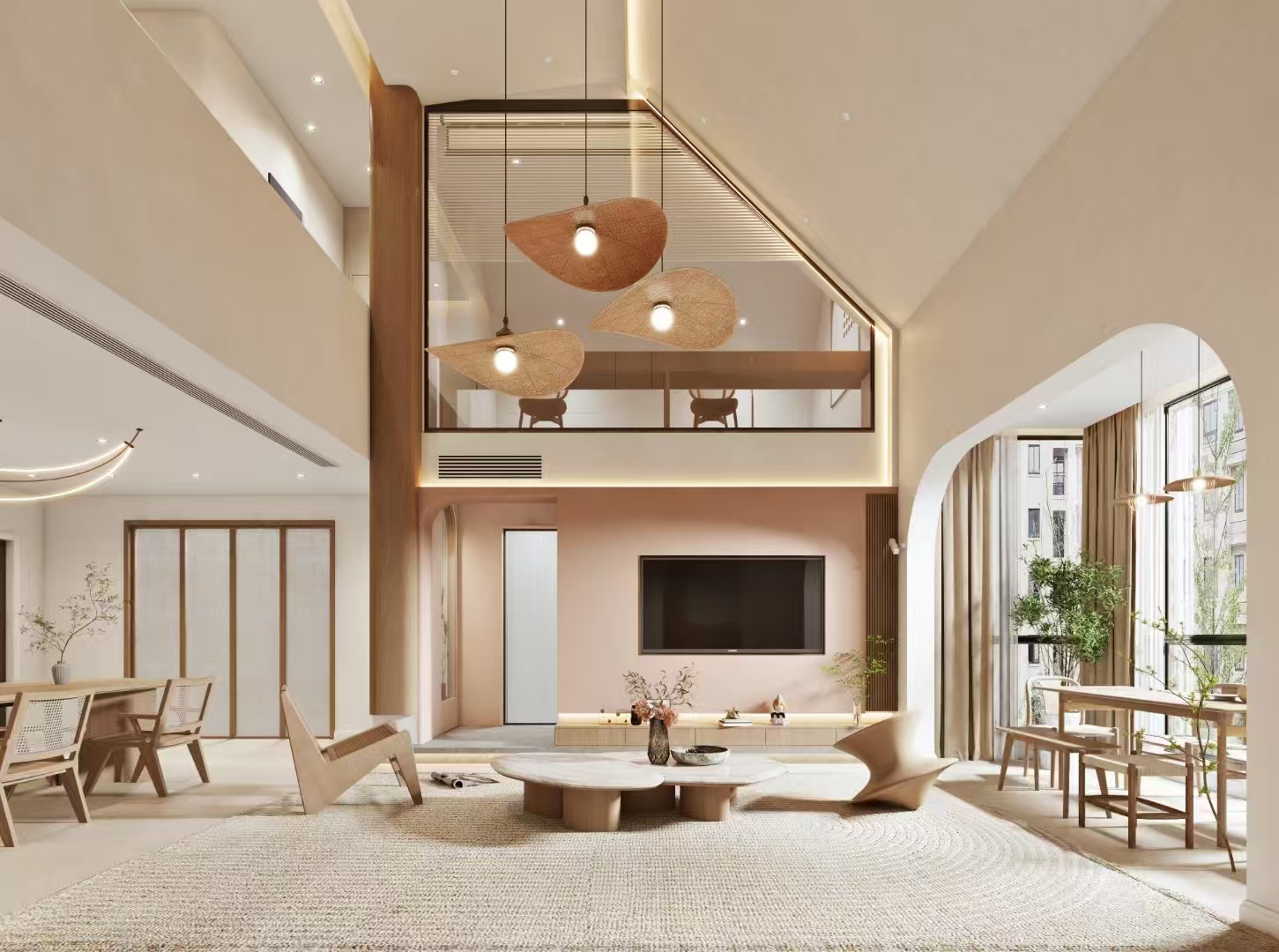 轻奢风挑高小别墅设计丨天恒装饰-10