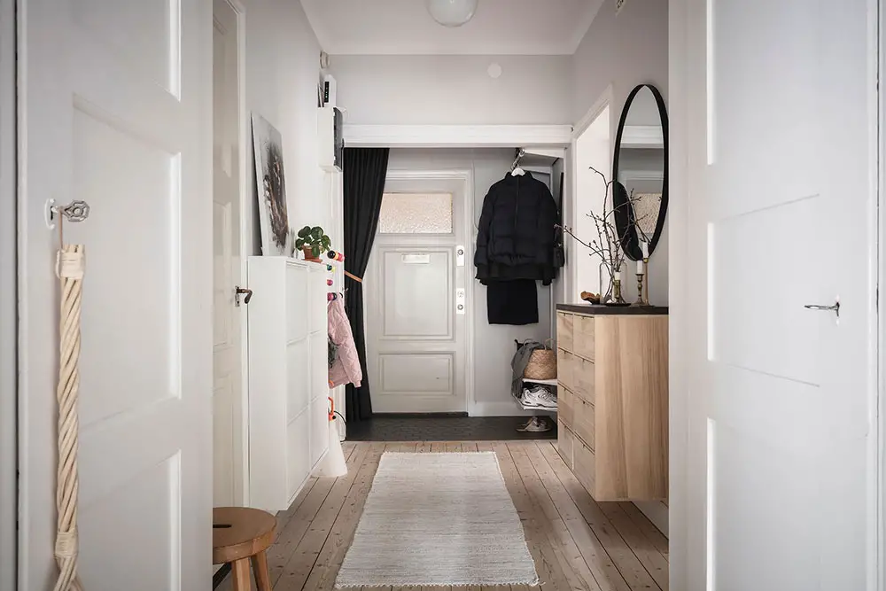 瑞典城市绿洲 | 红白格子地板的温馨公寓-19