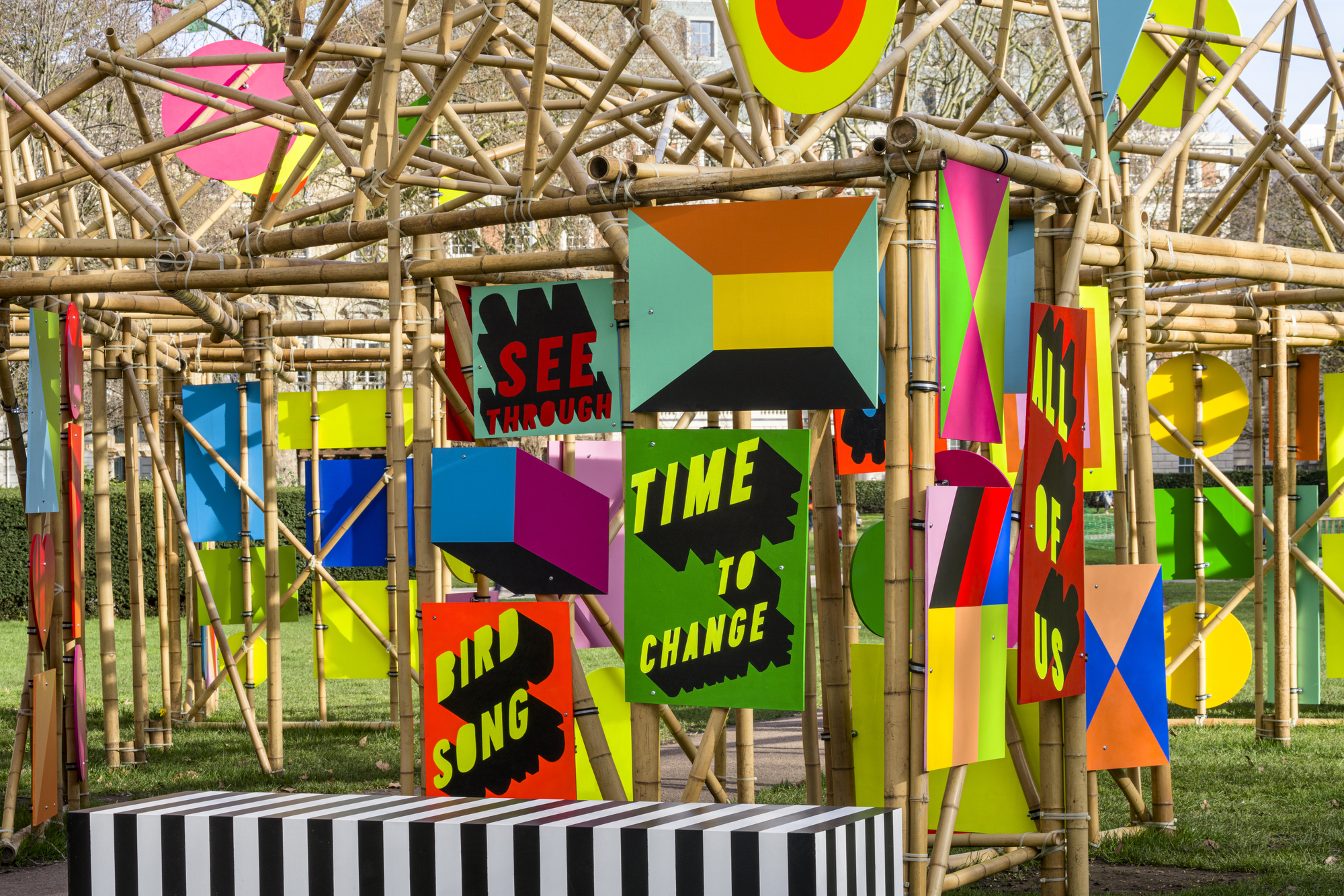 透视竹装置丨英国伦敦丨Morag Myerscough-32