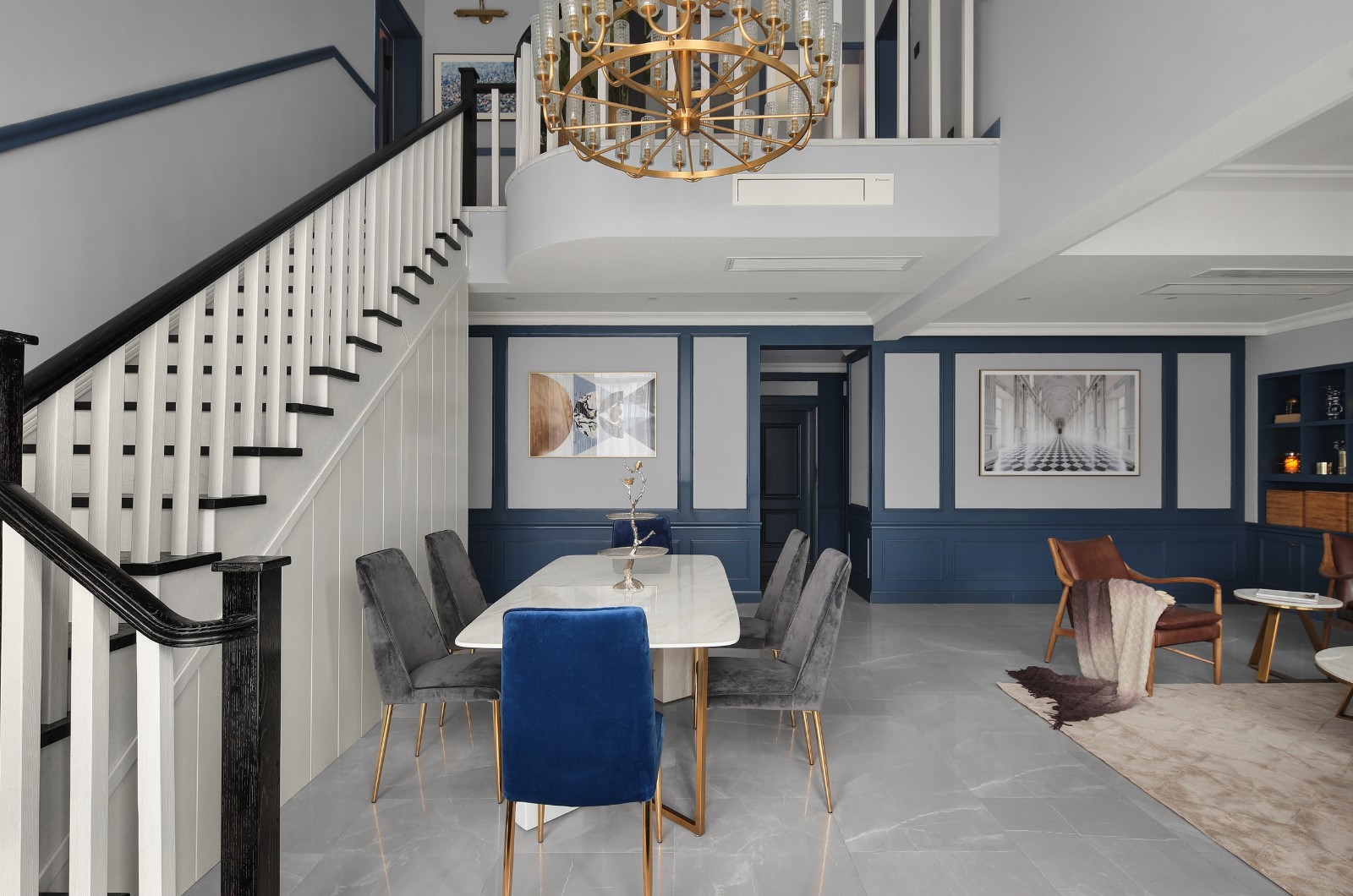 清羽设计 · 成都 178㎡优雅灰蓝家居,打造舒缓港湾氛围-22