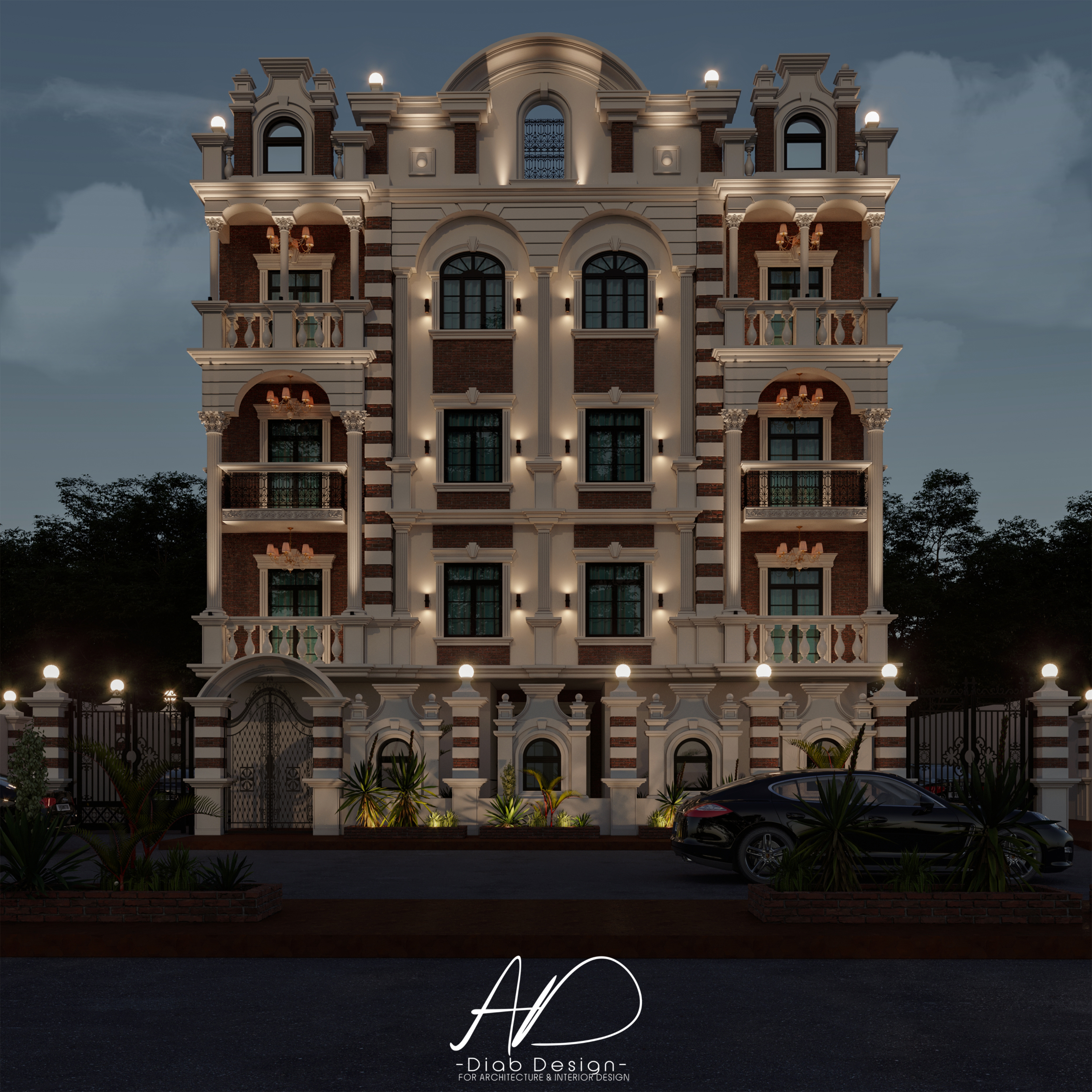 某住宅外立面设计丨也门萨达丨ahdgfx,studiodiabdesign-9