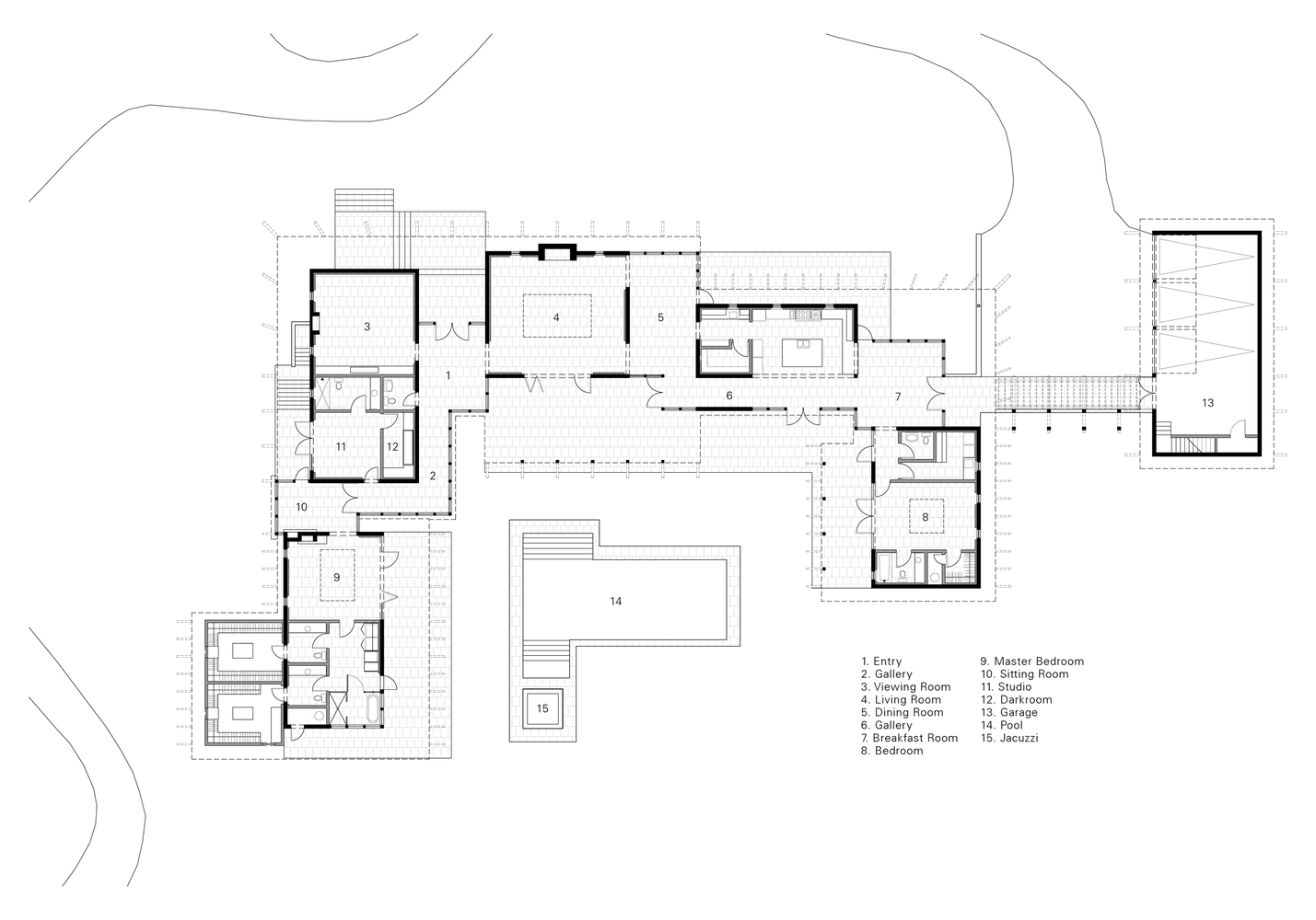掌案免费分享多个高清别墅场景图，内含别墅户型图-34
