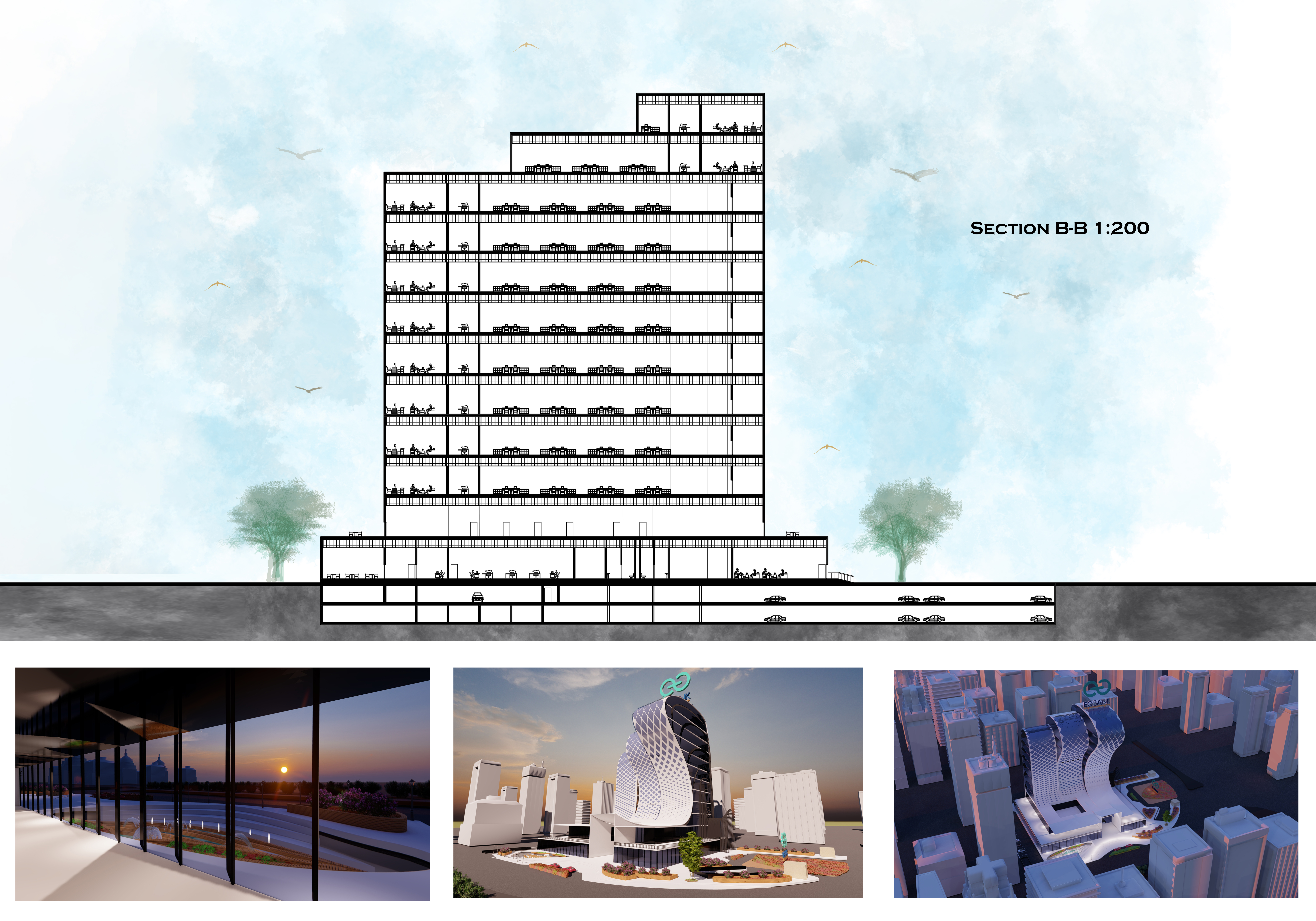 EG 银行总部丨Building Type Design Studio-7