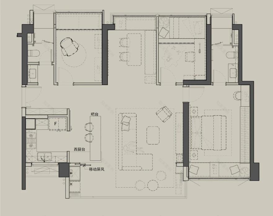 时代天韵(黄埔)125㎡样板间丨奥迅设计-54