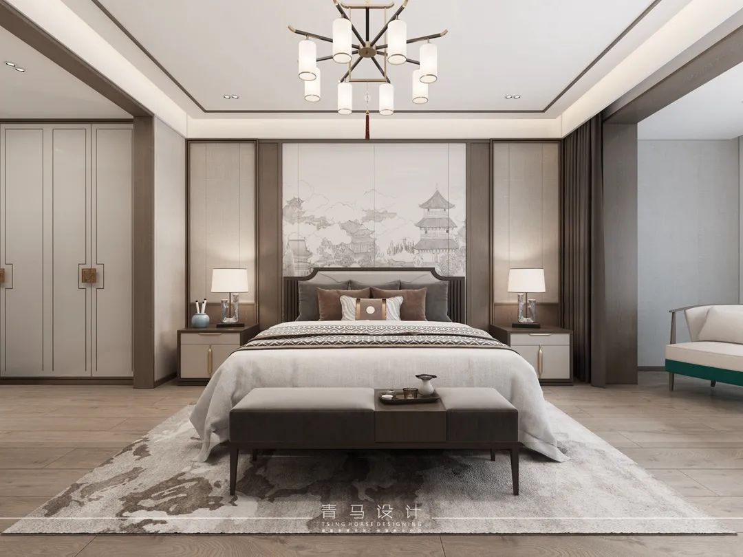 现代中式叠拼别墅设计丨青马别墅空间设计-87