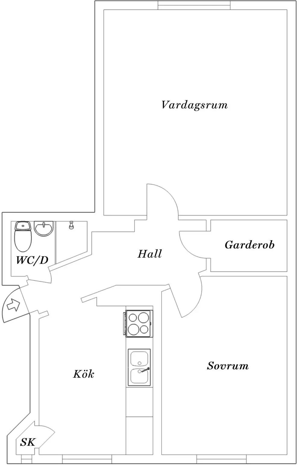百年瑞典公寓的炫彩生活空间-23