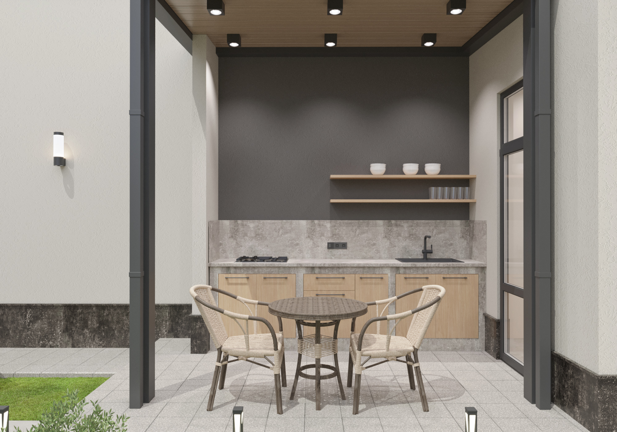 Дизайн фасада частного дома . Ташкент-11