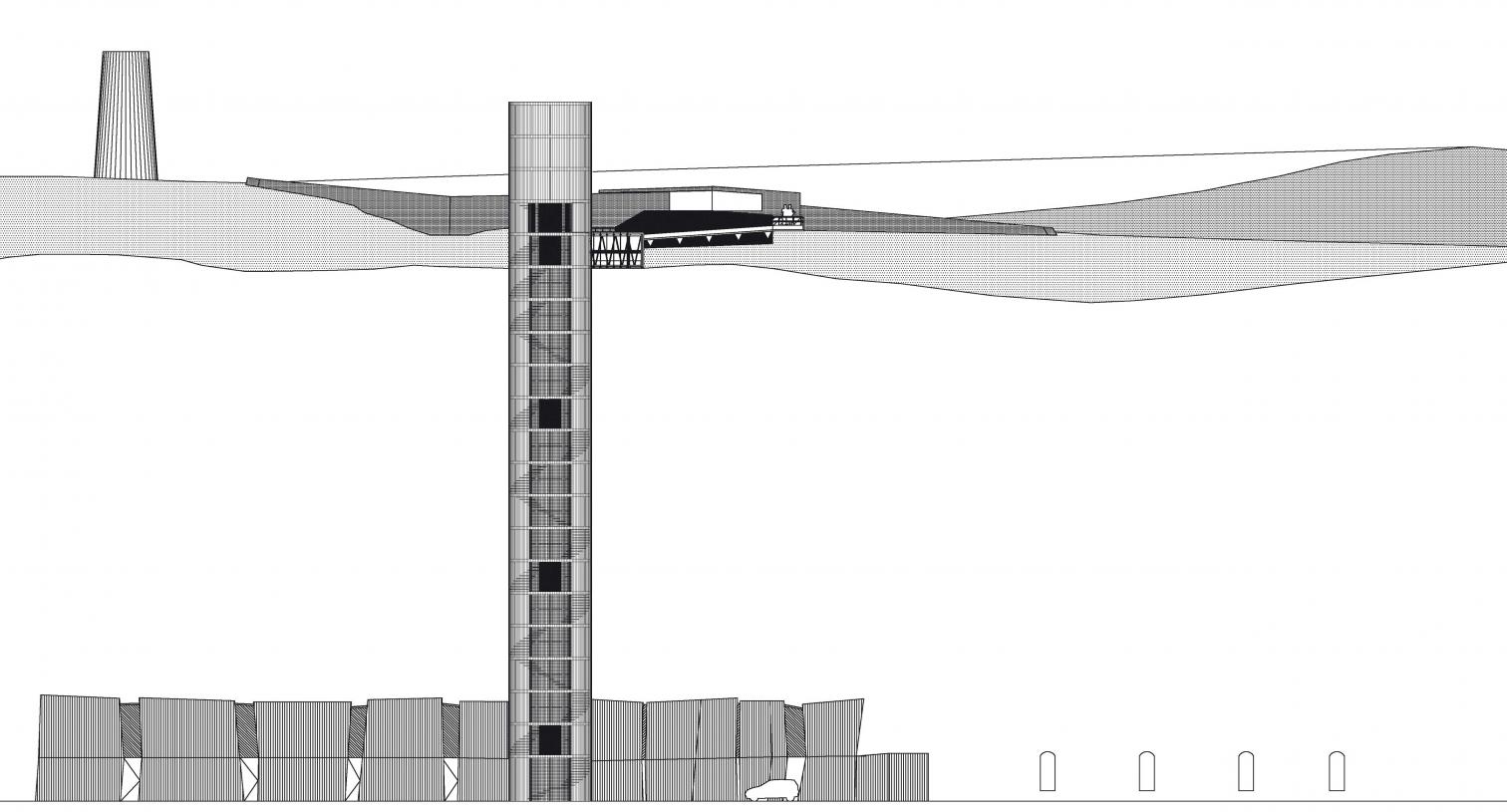 钢构电梯塔与办公楼 | 连接历史与现代的创意之作-8