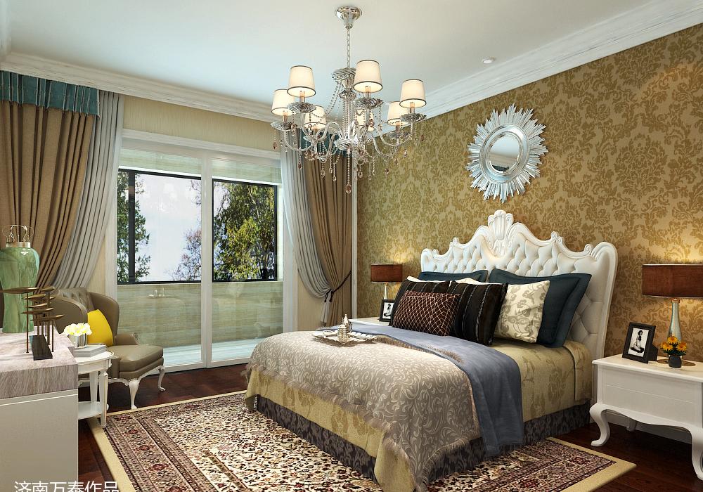 
济南章丘莱蒙湖370户型别墅装修新古典风 -14