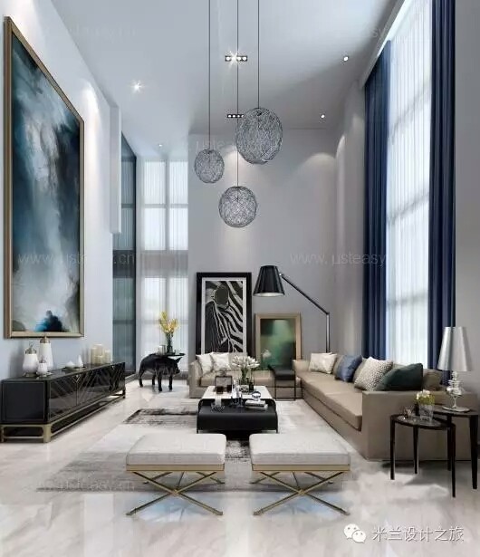 简约灰色调现代客厅设计案例-32