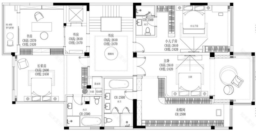 1000㎡别墅 | 星空影院+桑拿房的极致舒展。-7