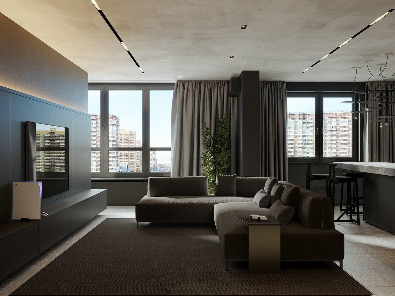 高级灰+高级黑空间设计 塑造空间立体感-0