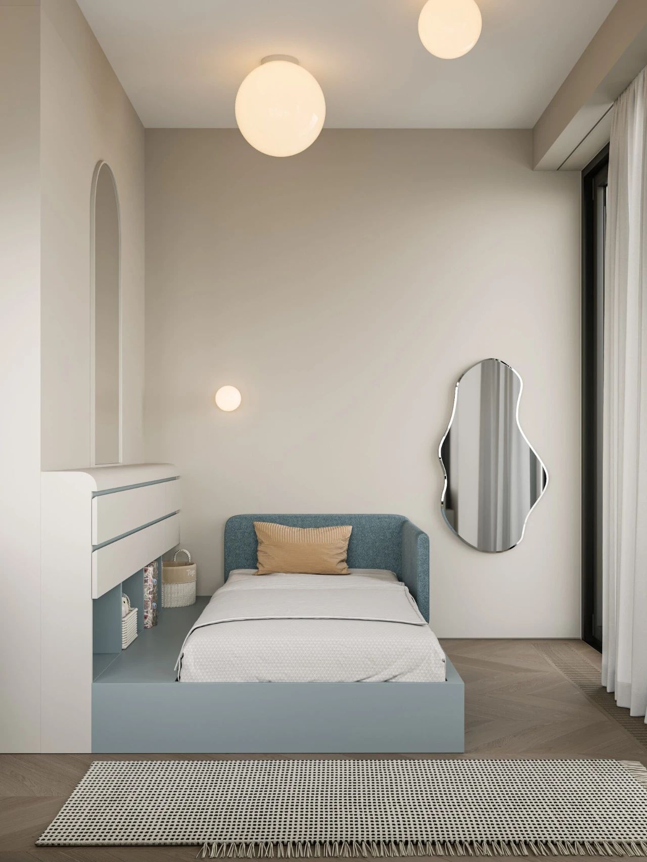 128㎡三居室室内设计-37