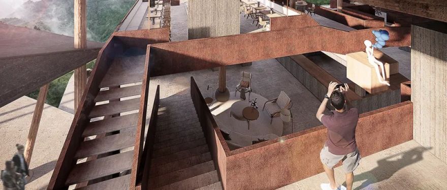 康定斯基灵感几何咖啡厅丨源里源外设计-45