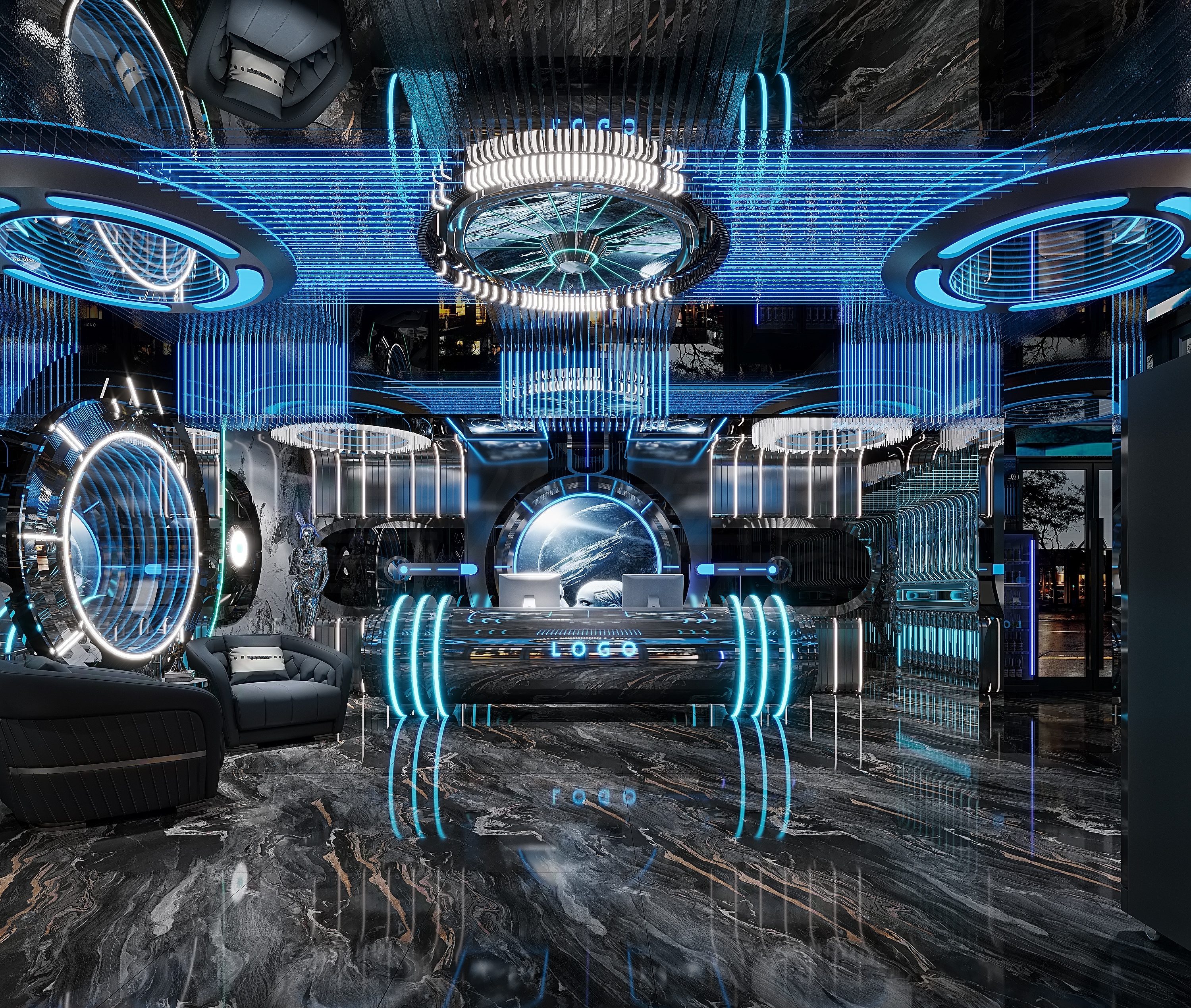 科技风满满的ktv 未来感-0