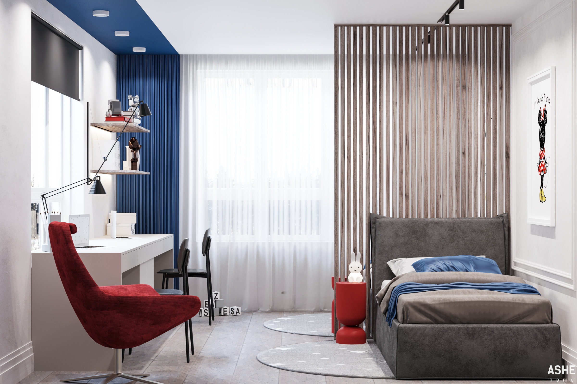 Детская комната для мальчика и девочки ЖК Венский лес-7