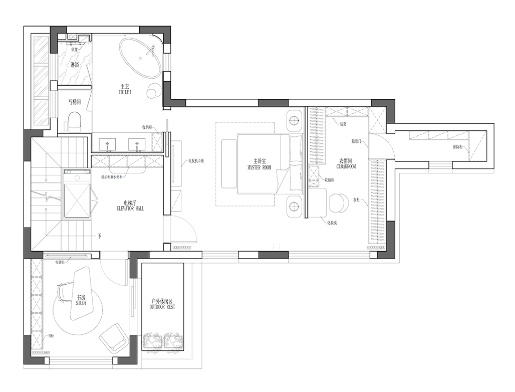 SKH观享际丨南京536㎡简约别墅丨中国南京丨观享际SKH室内设计-87