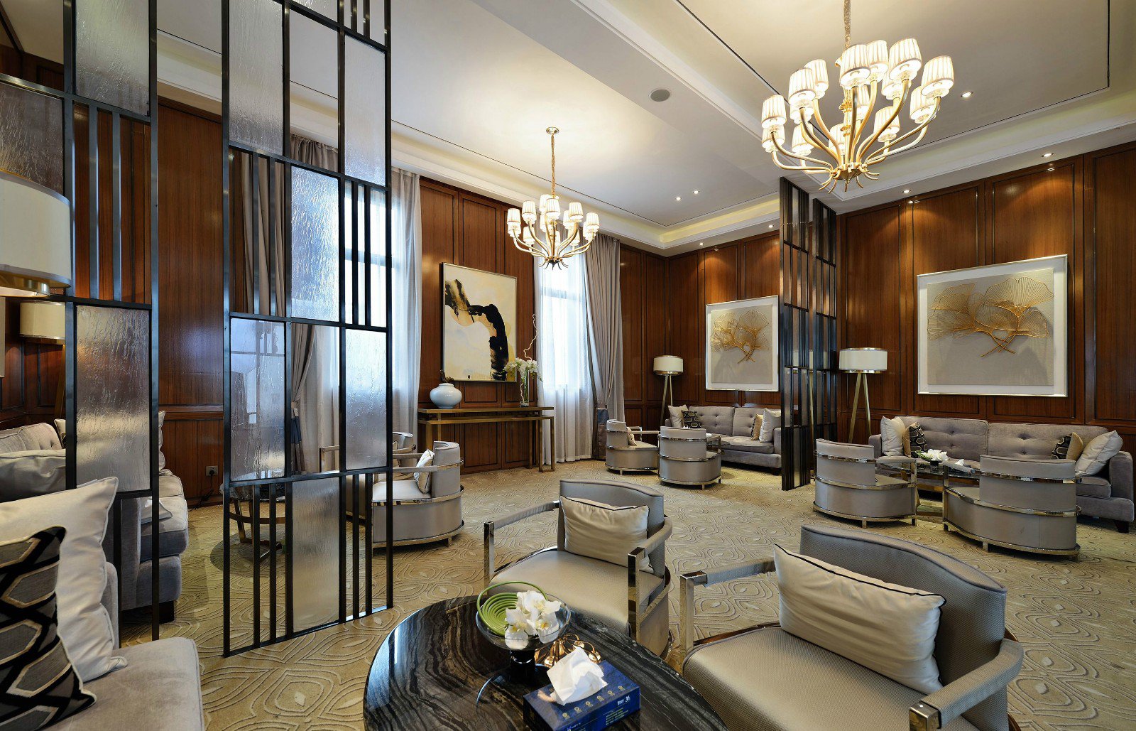 阜阳海亮上府售楼处，栖丞呈现现代欧式设计风-5