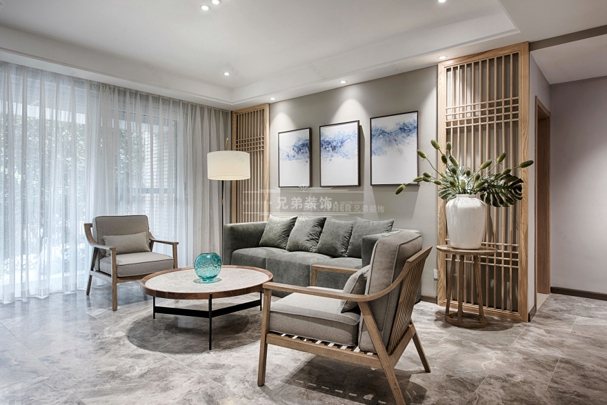 中铁山水之韵——新中式风格装修设计实景解析-19