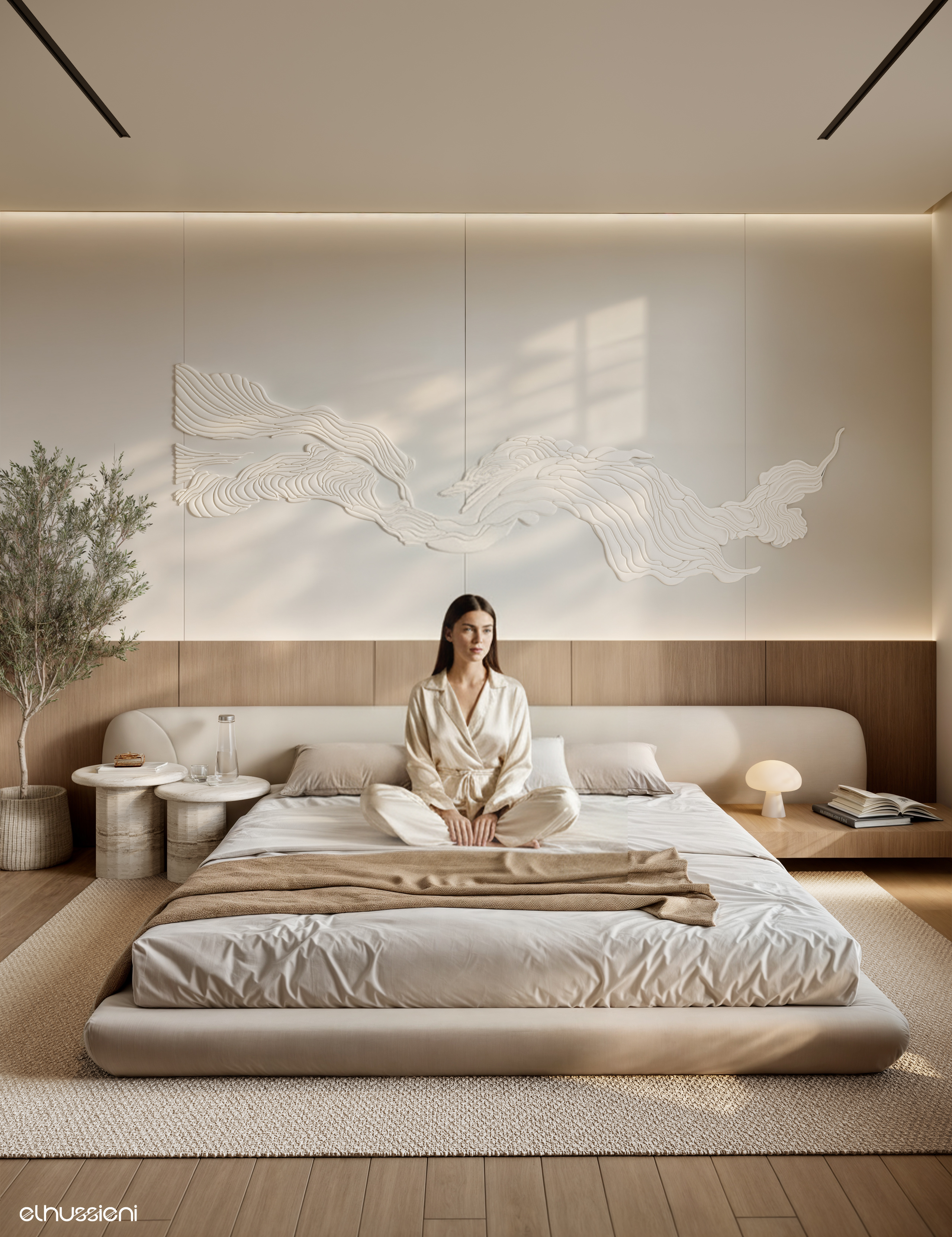 简约风卧室设计丨Nour Hesham-6