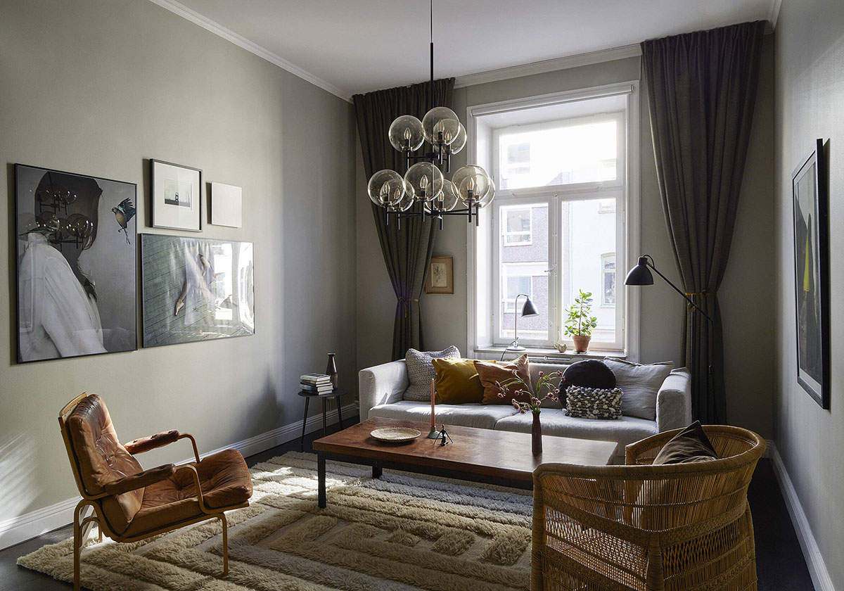 斯德哥尔摩神秘魅力的现代复古公寓-1