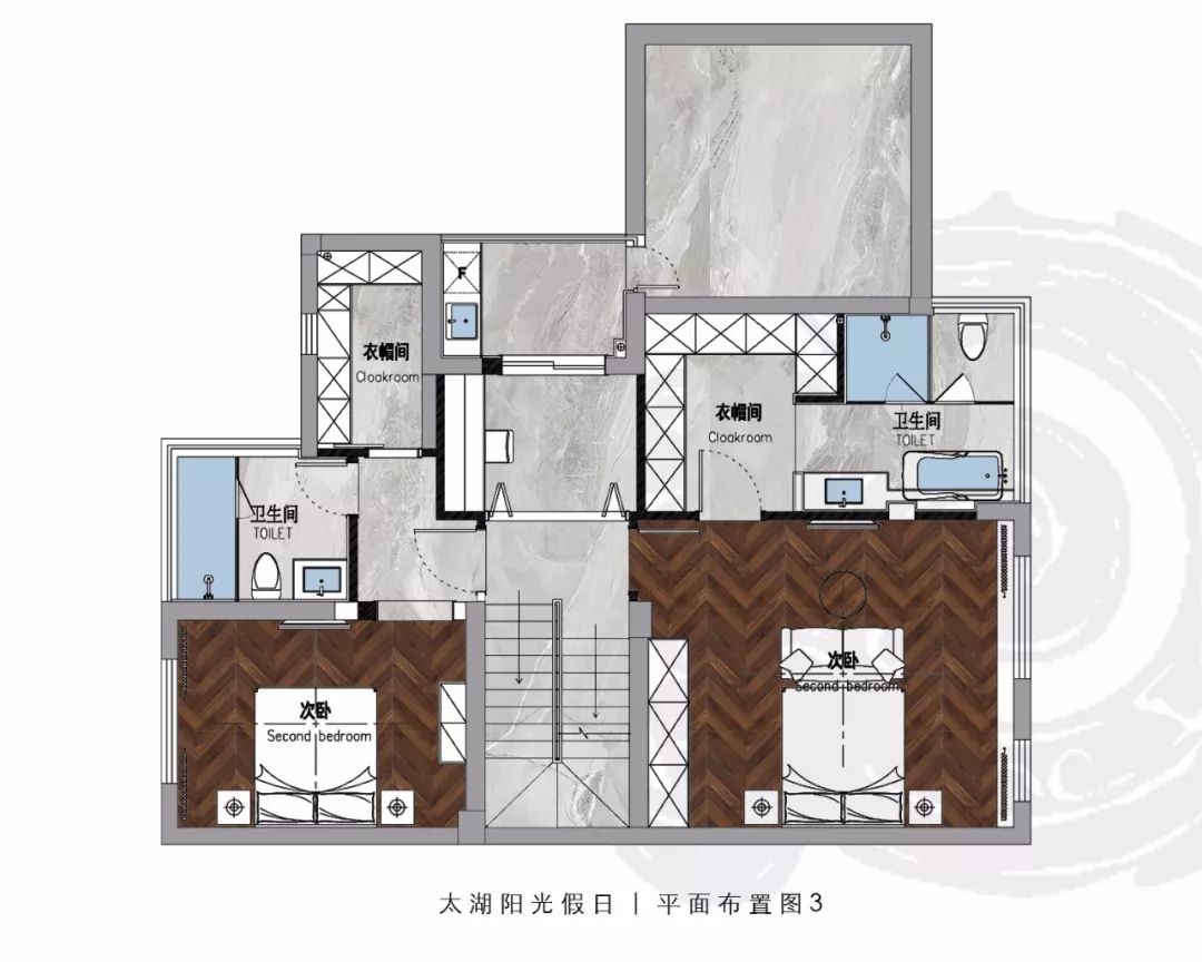 太湖阳光假日 420㎡ Ins 涂料风撞色高级感设计-47