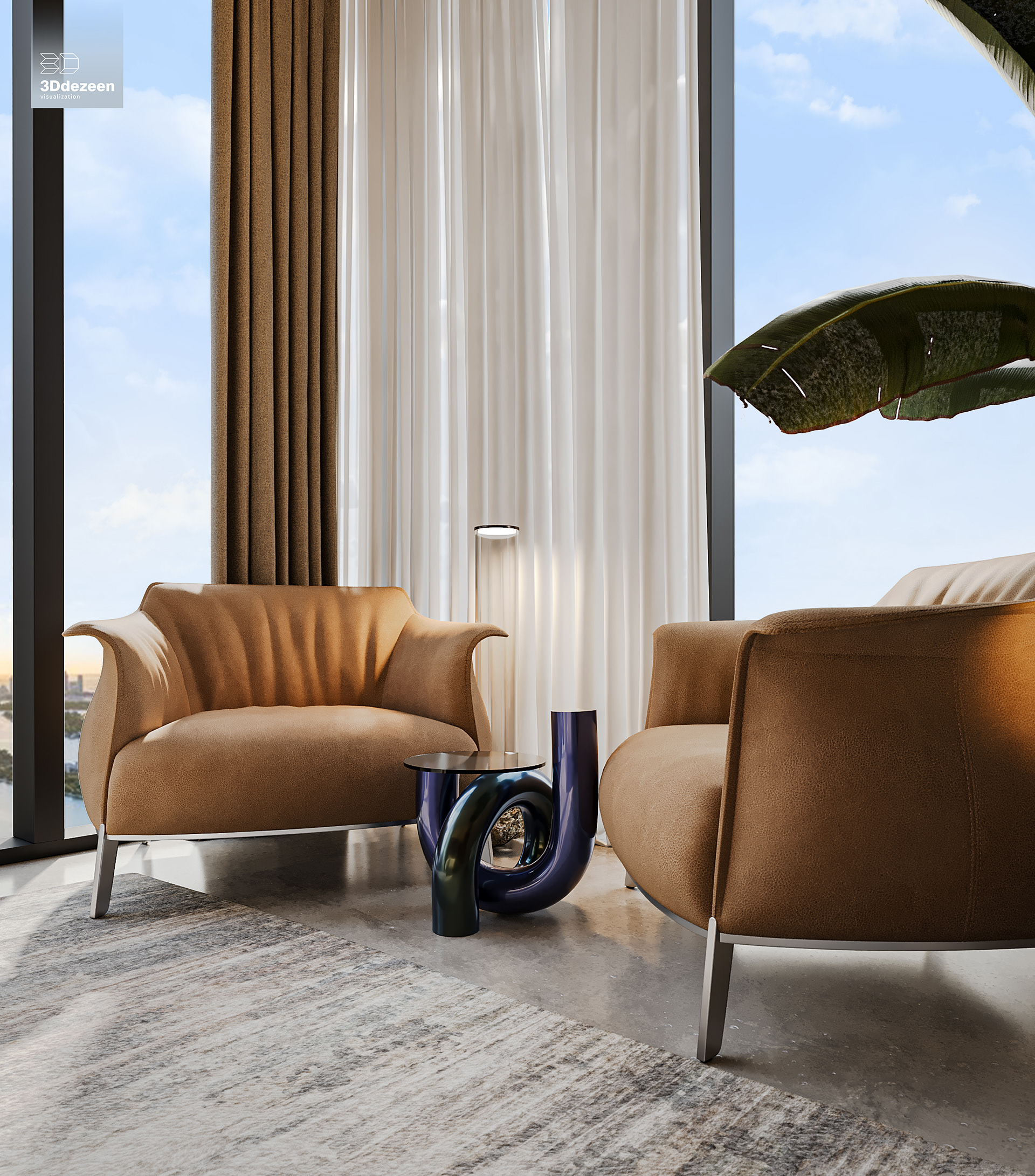 Miami Apartment 室内设计可视化丨美国-27