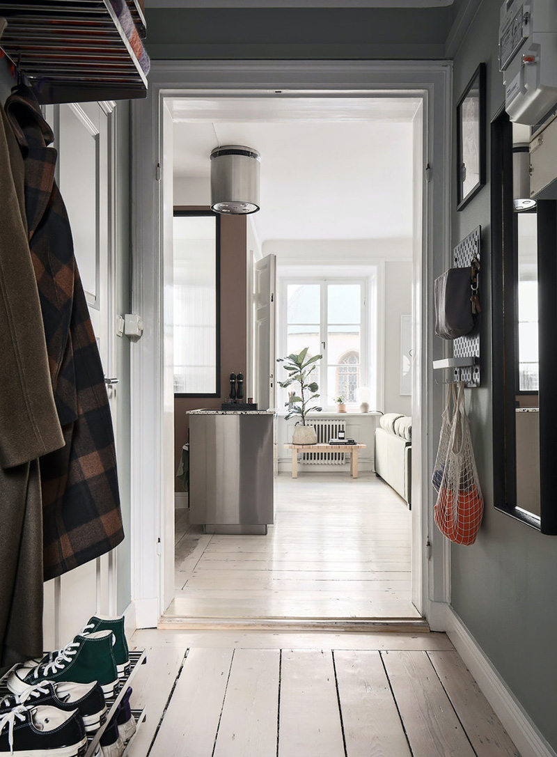 瑞典粉色小厨房公寓-17