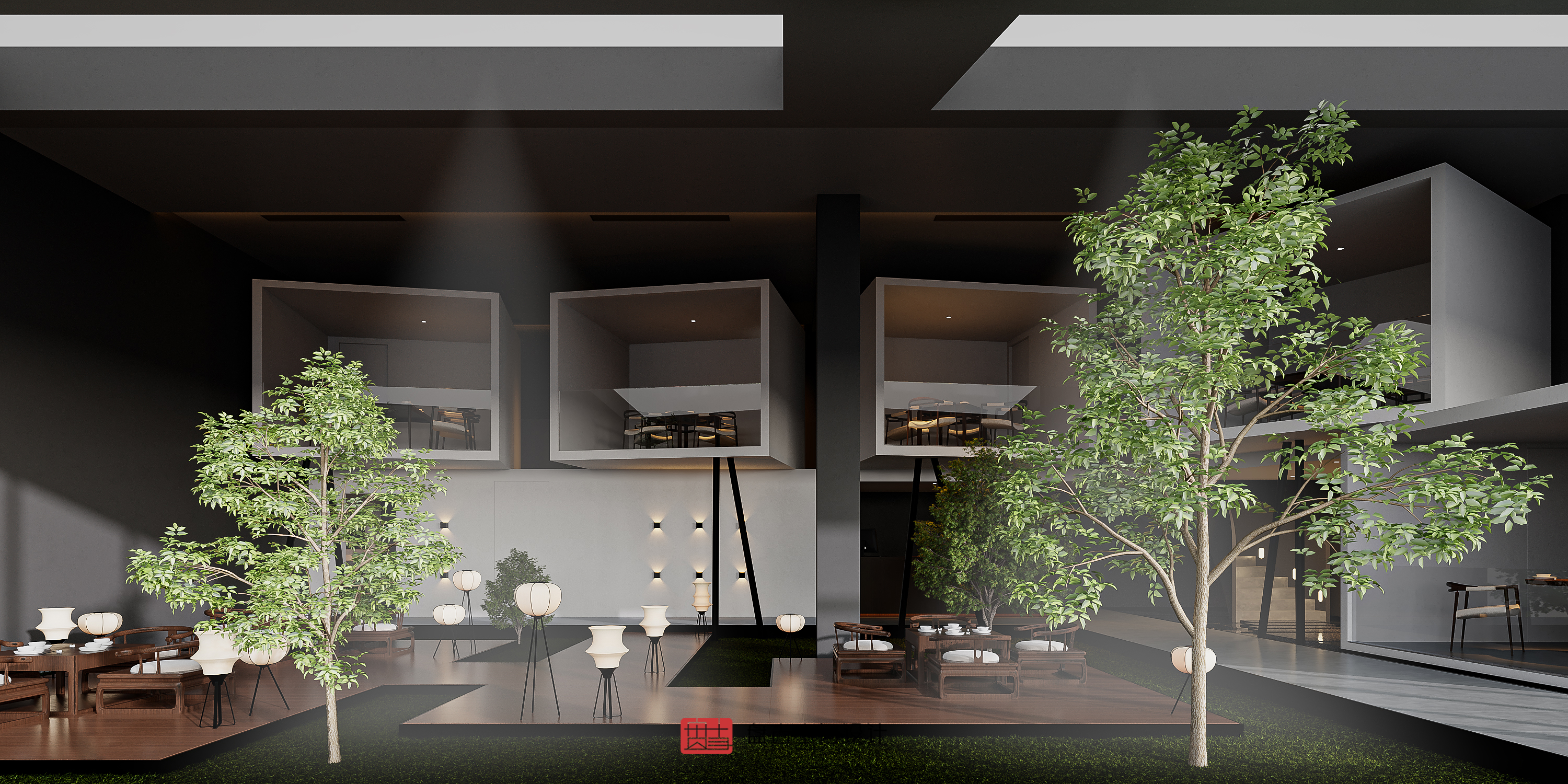 城市建筑里的花园餐厅丨盘古空间设计-12