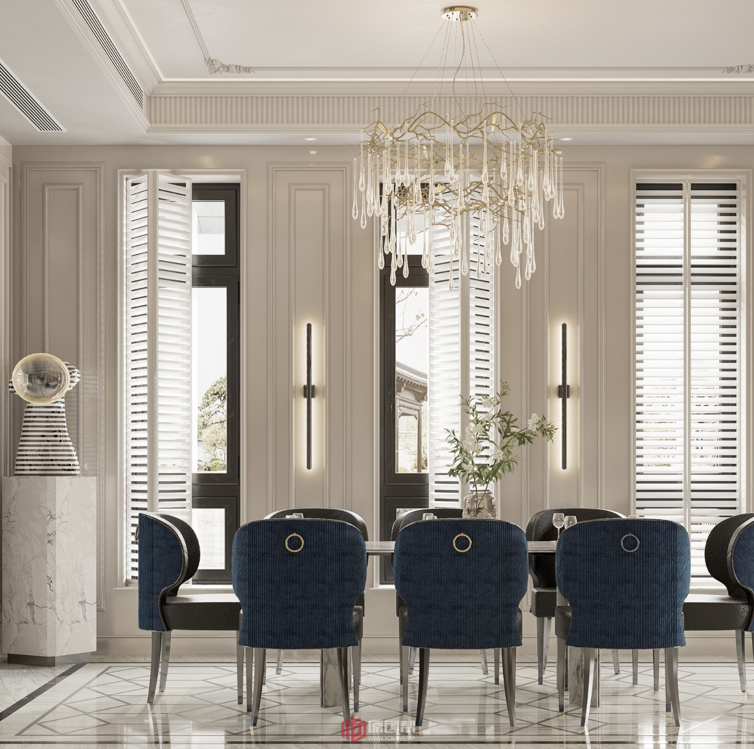 法式风情精致公寓设计丨原创帮（设计帮）-6