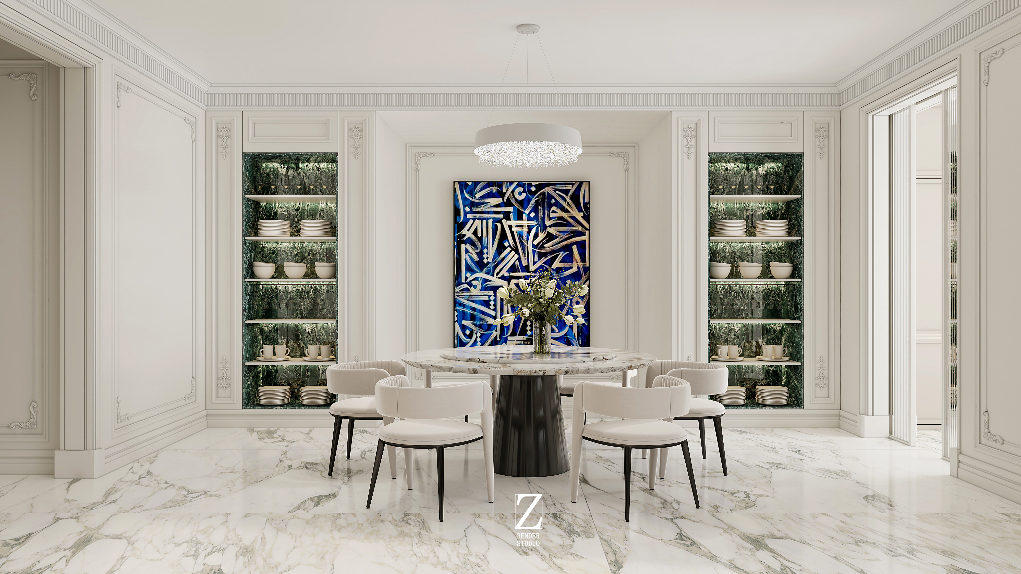 法式轻奢住宅设计表现-2