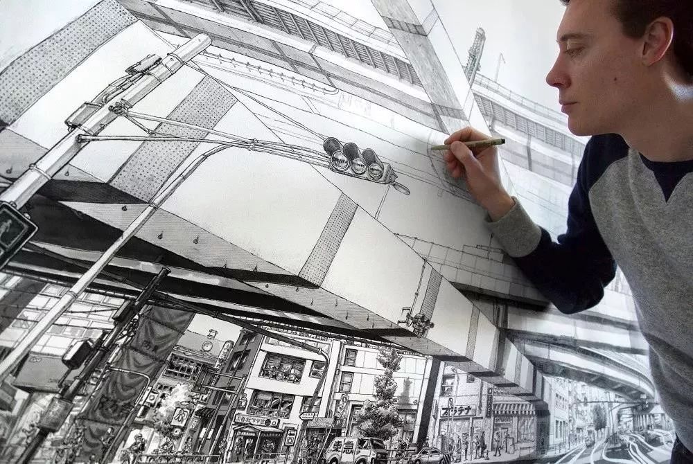 法国艺术家托马斯·达提格斯手绘中国全景建筑,细节震撼!-36