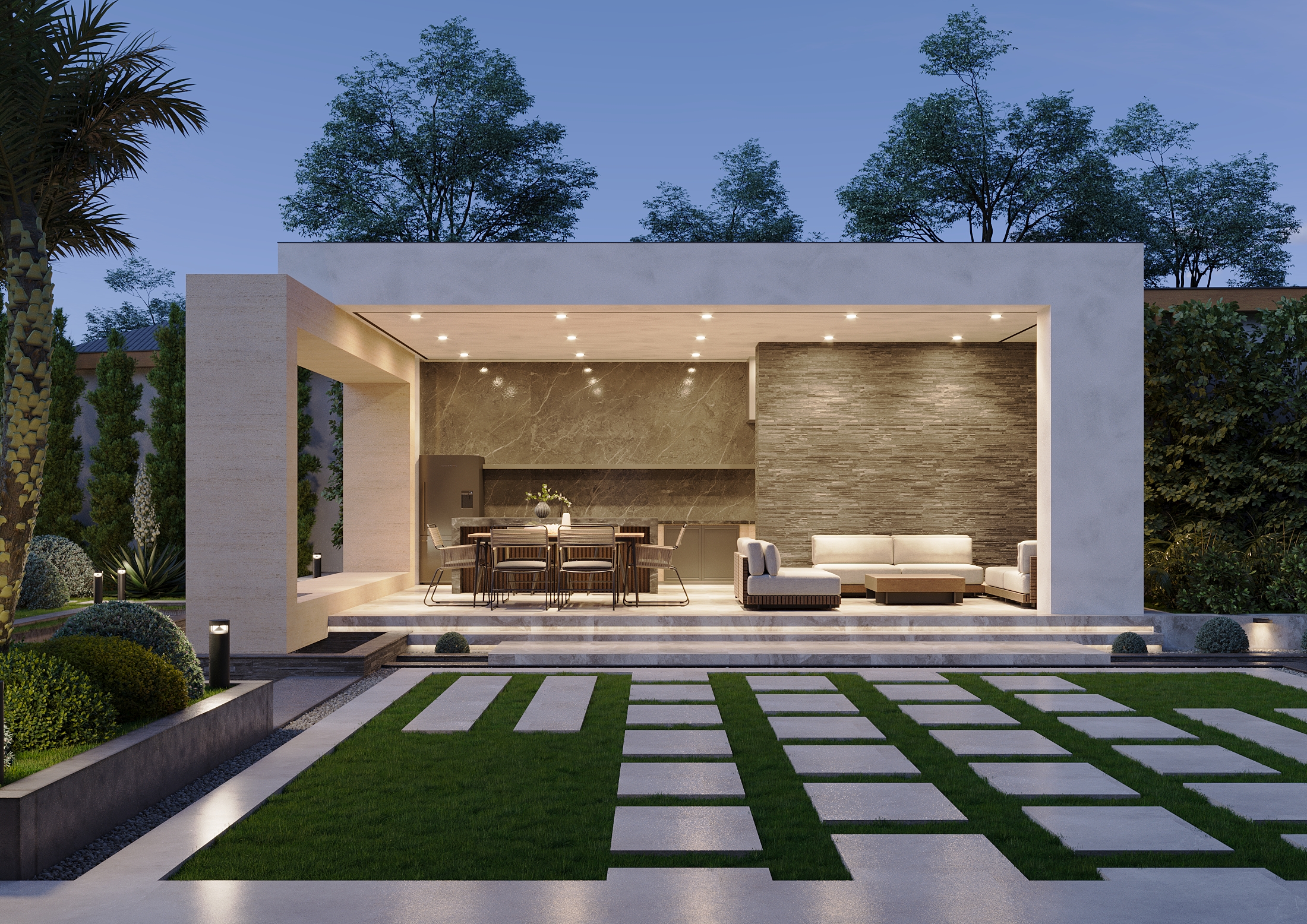 Modern Countryside Retreat with Open-Air Living Spaces-4