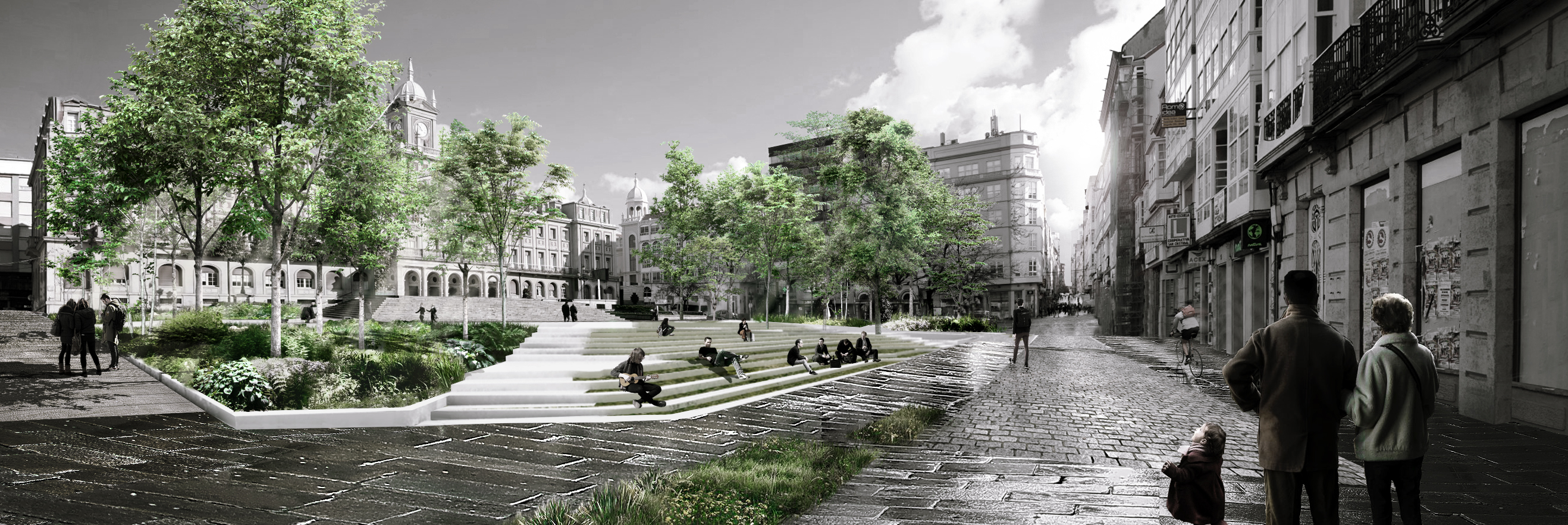 4º Accésit · 费罗尔市武器广场改造前期项目丨西班牙丨LOAIRA | GCMP-1