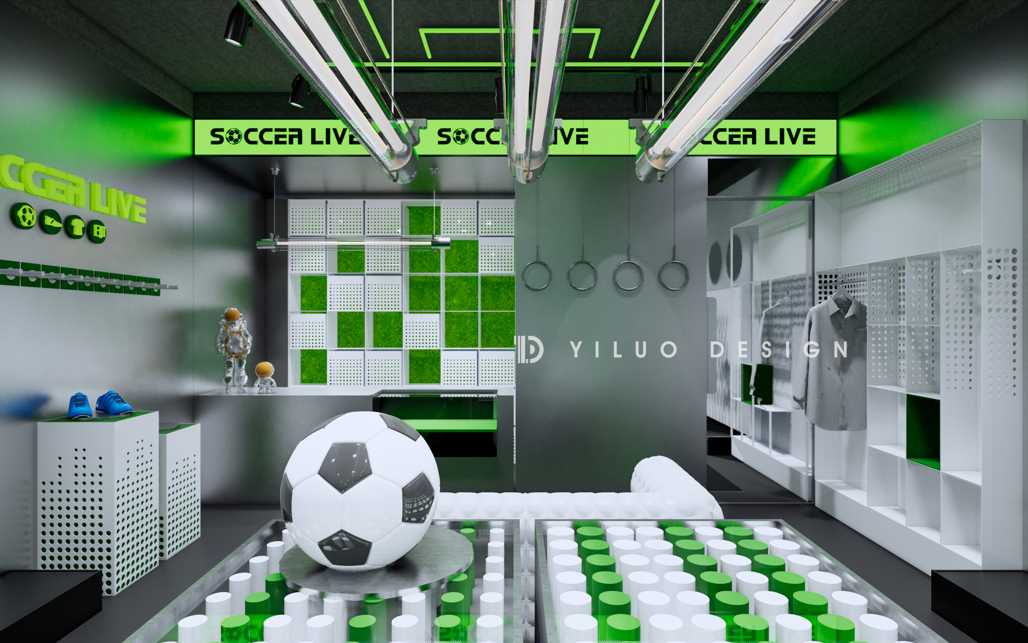 SOCCER LIVE足球体验馆潮牌运丨中国杭州丨YLD STUDIO一落设计事务所-2