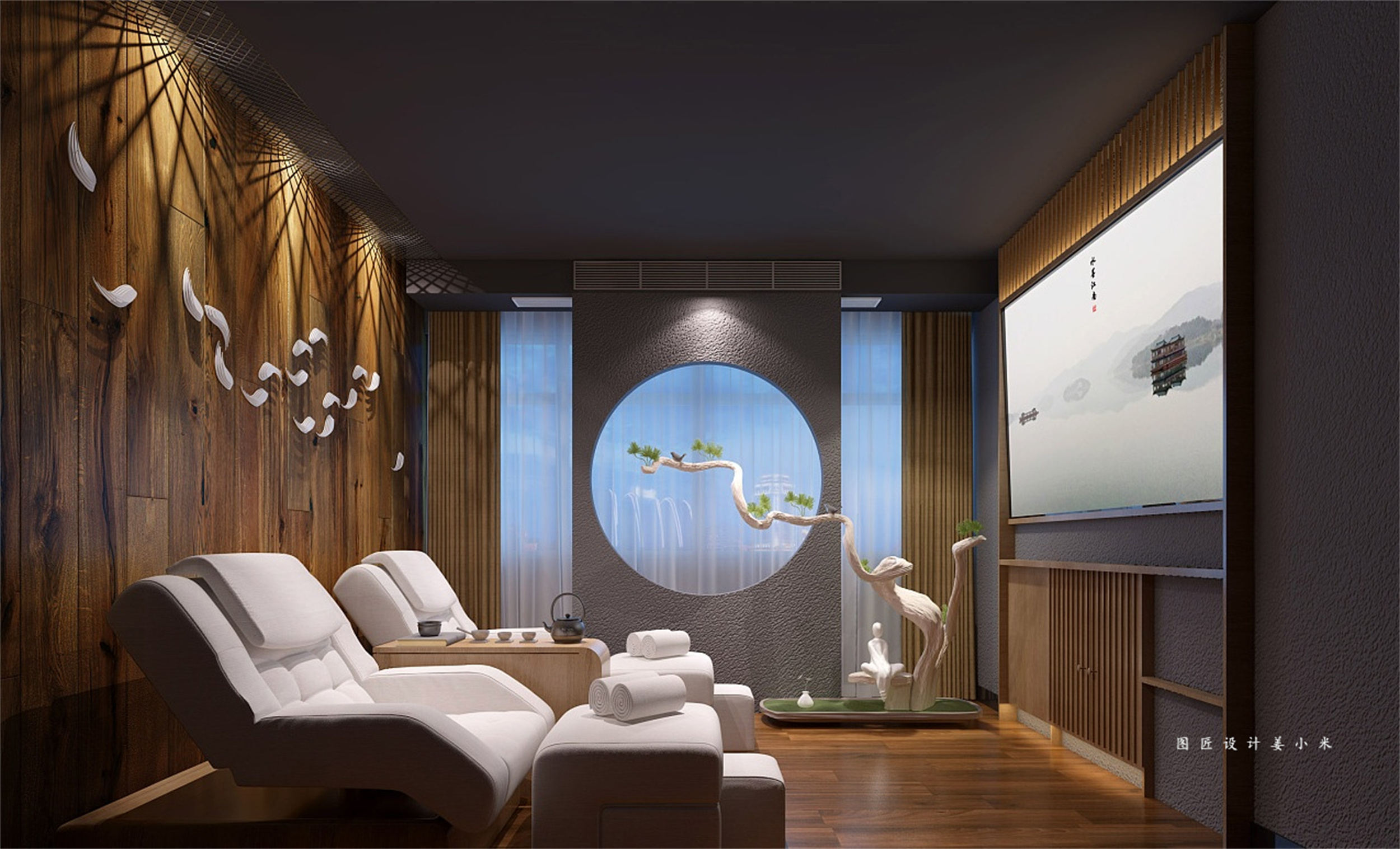 精致高端的足浴店设计-3