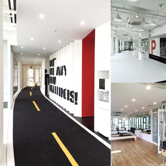 简约时尚的白钢健身房-1