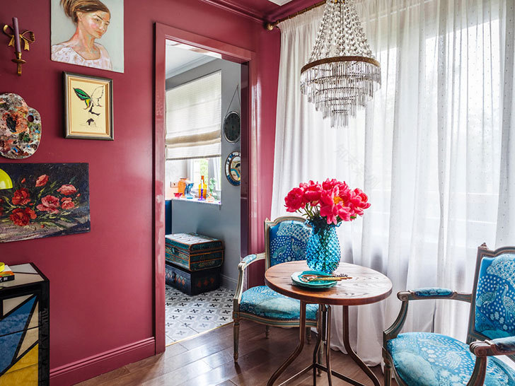 莫斯科 45 平米小公寓,设计师 Nadya Zotova 的彩色梦幻空间-9