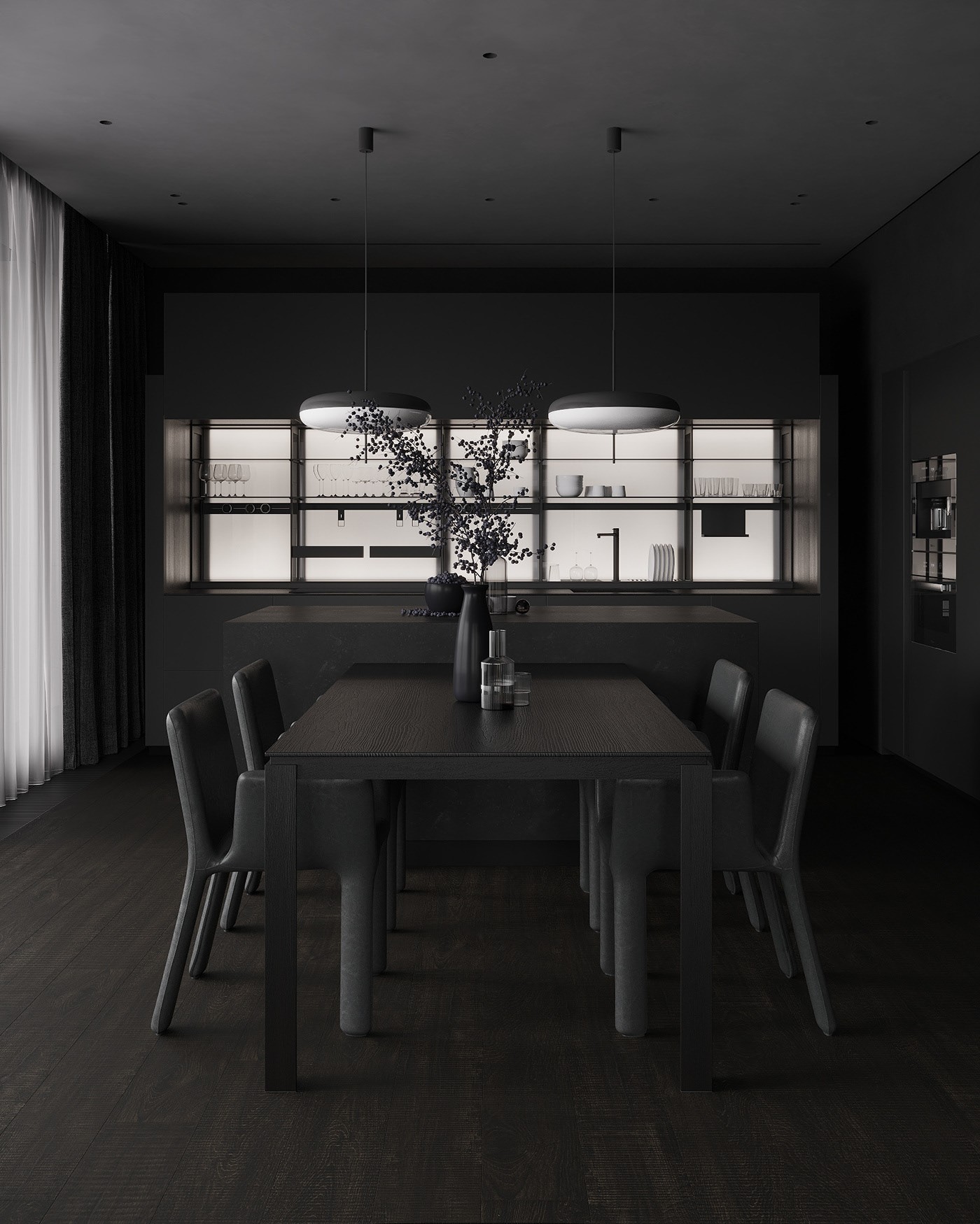 黑色系公寓设计-9