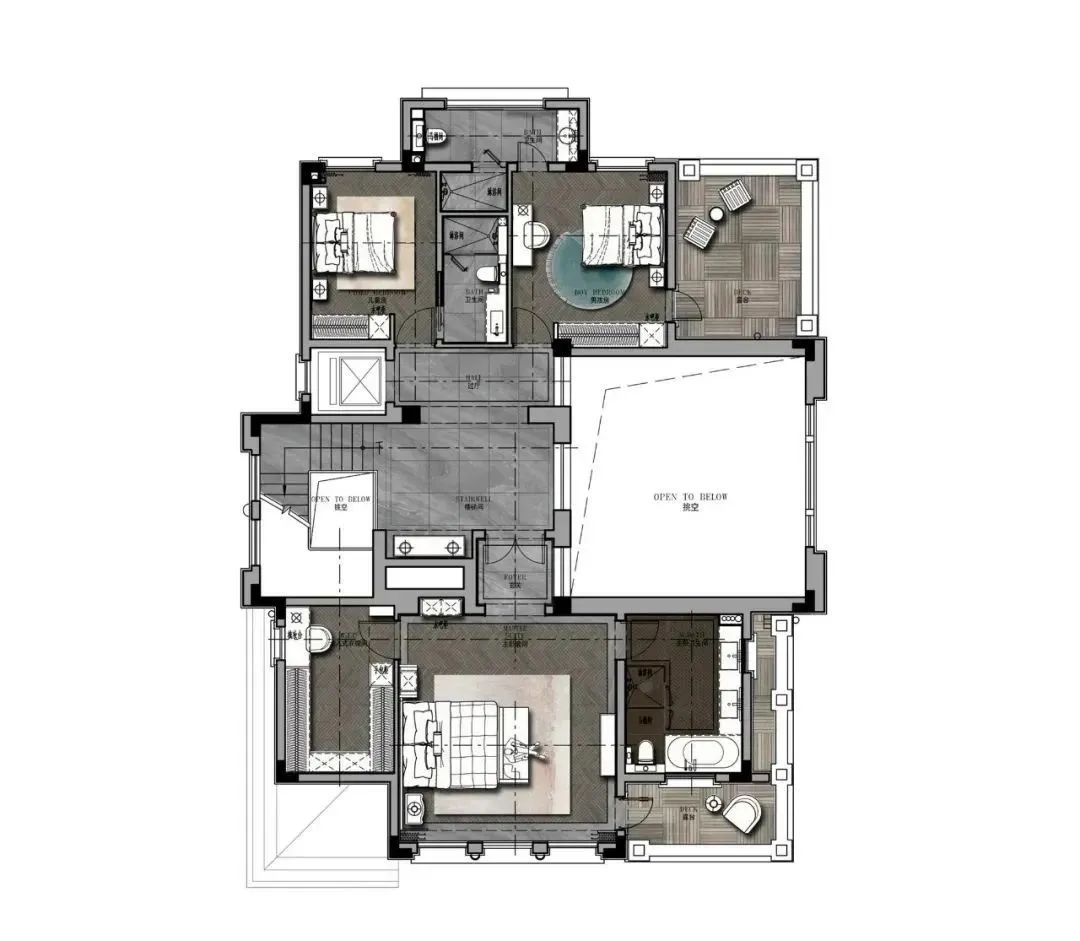 碧水红绿,戴昆中式豪宅设计-50