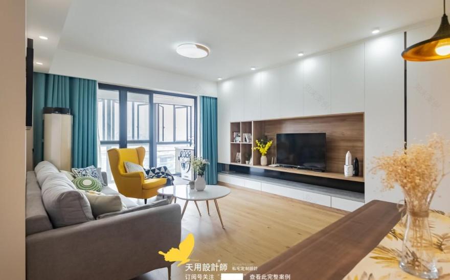 116 平北欧风三房 | 温馨舒适,橙蓝对比色增添惊喜-9