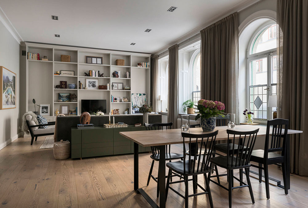 斯德哥尔摩优雅弧形窗公寓设计-2