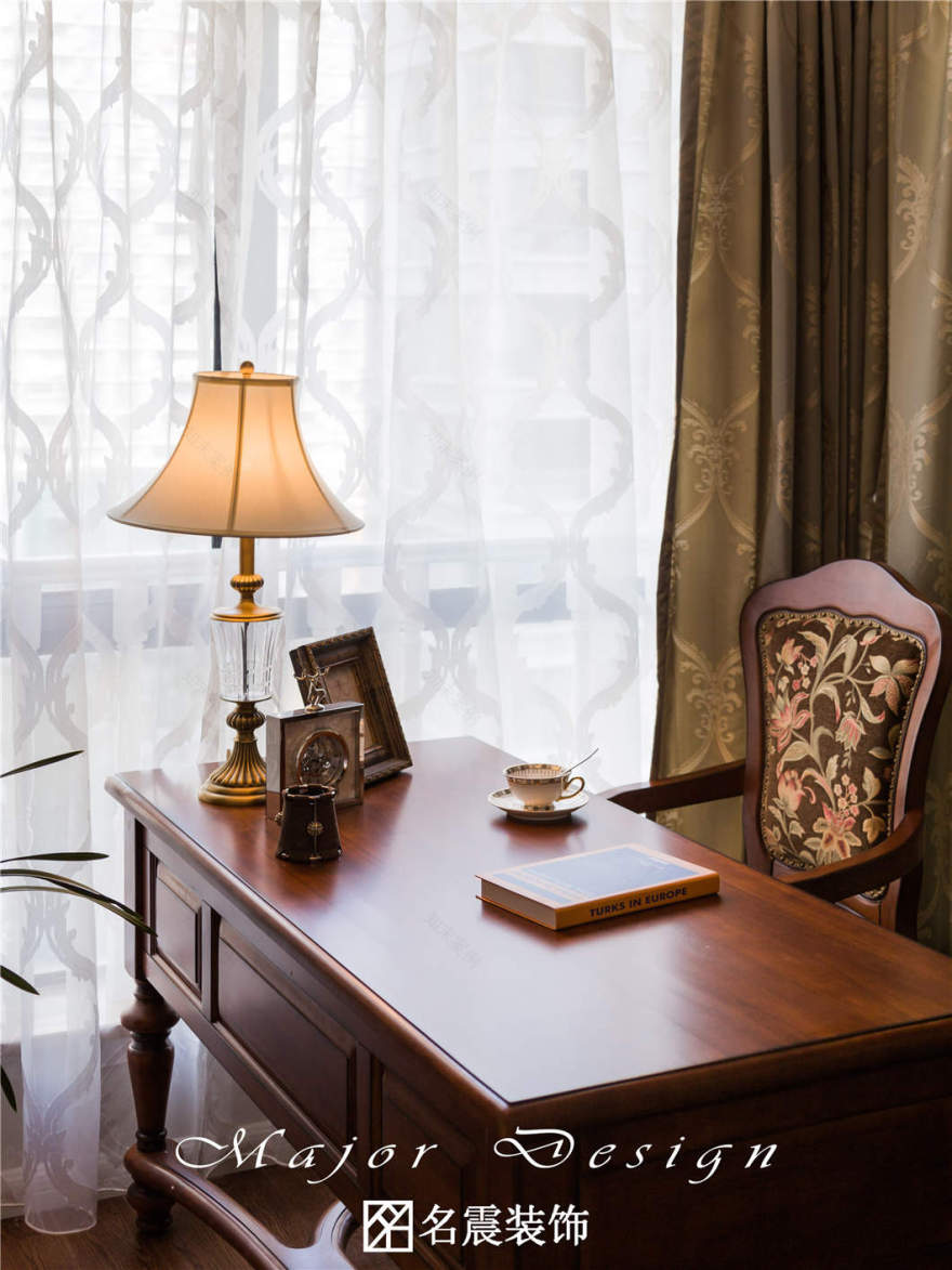 新洲花苑 130㎡美式混搭家居,自由浪漫的生活空间-25