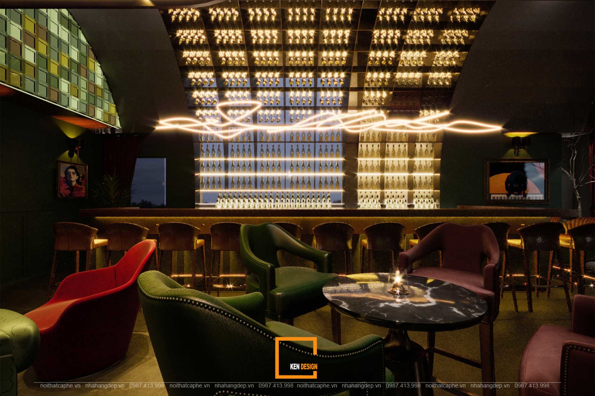 Nevermind - Thiết kế nội thất bar lounge ấn tượng tại Vinhomes Tân Cảng-18