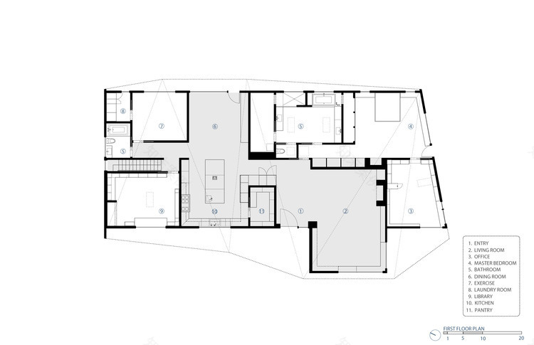 洛杉矶贝尔艾尔景观住宅 | 钢折叠屋顶与自然景观相融合-7