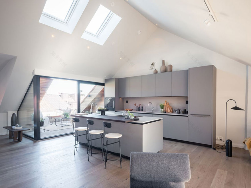 斯德哥尔摩优雅现代阁楼设计-6