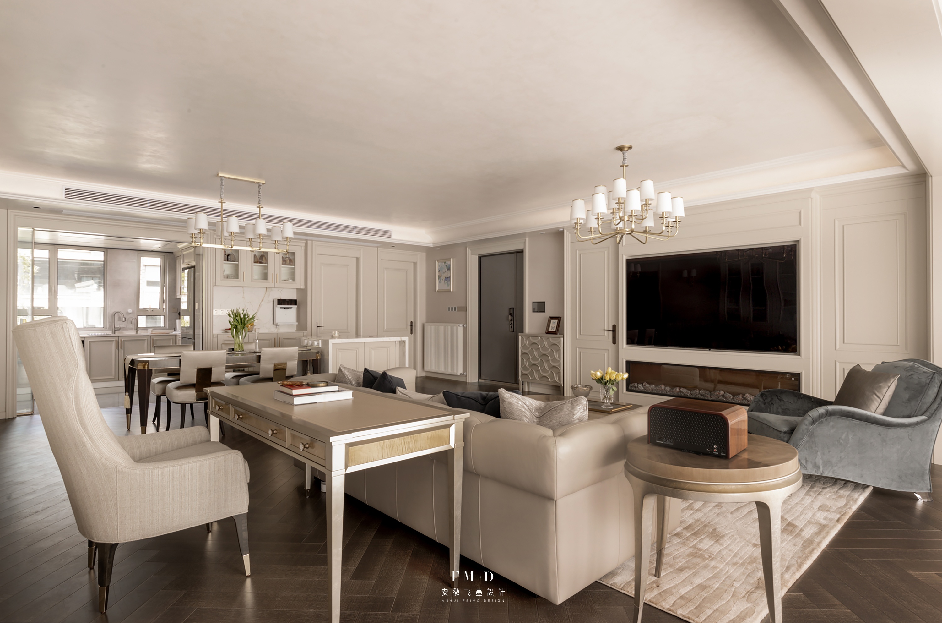 170㎡大平层美式风设计丨中国合肥丨飞墨设计组-41
