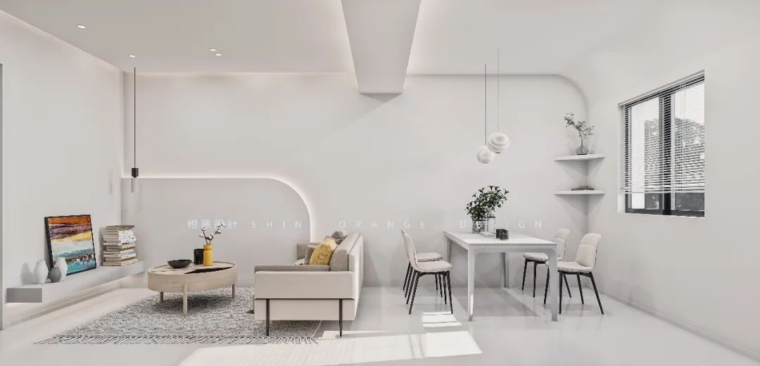 《橙熹设计》现代简约温馨小窝,明亮黄色打造舒适生活空间-28