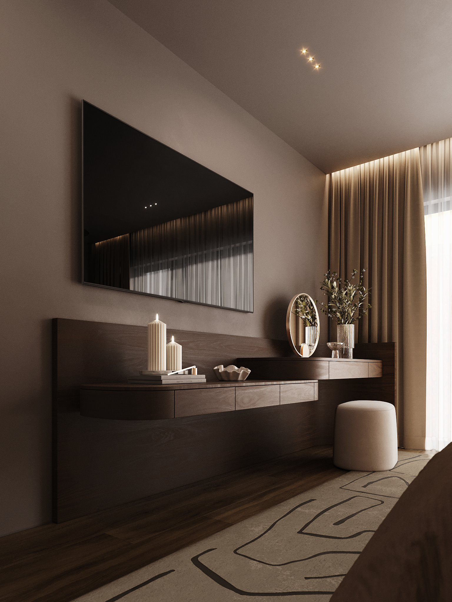 Earthy Mood & Refined Textures | Master Suite-11