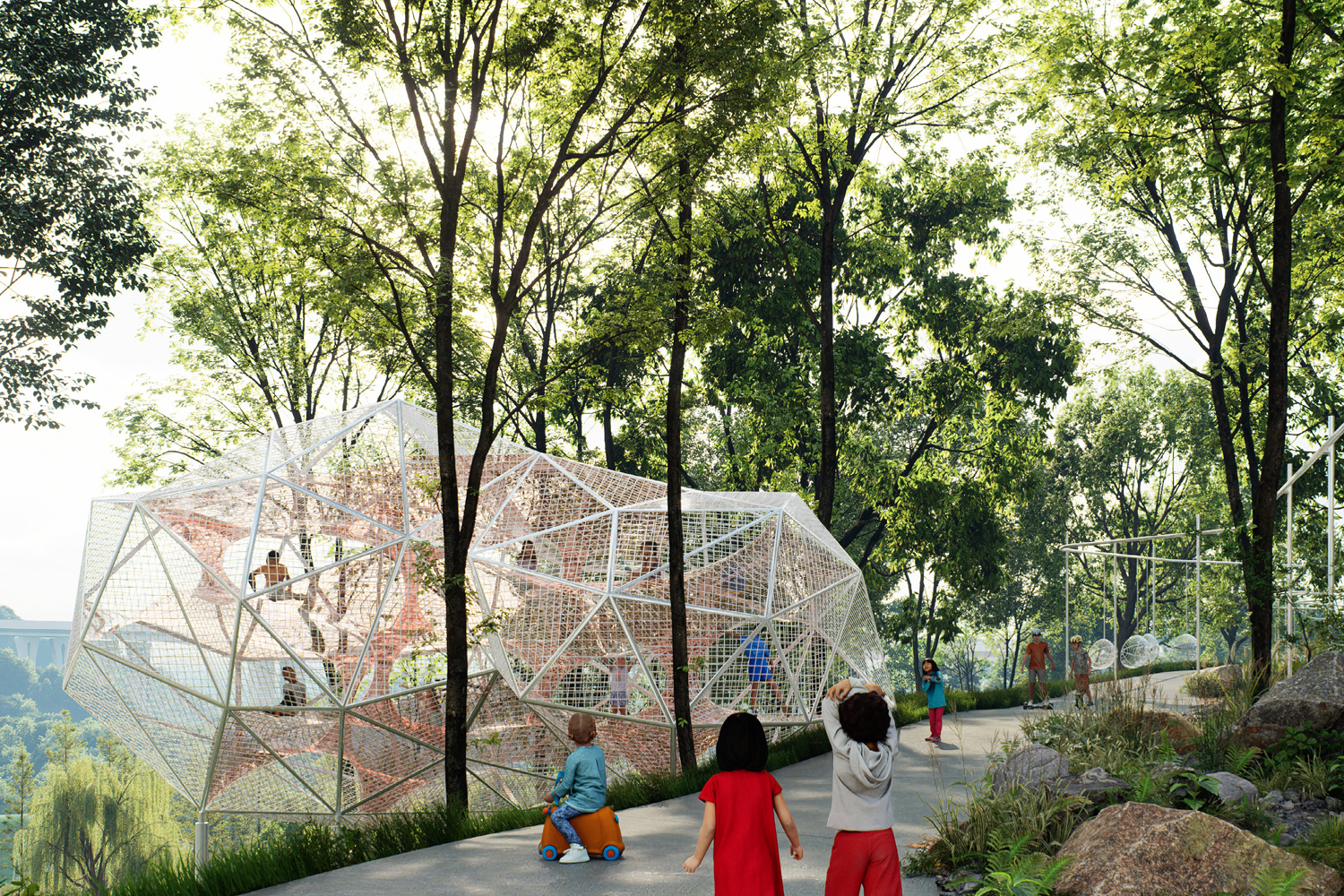 重庆万华麓湖麓悦麓溪湖麓悦公园SU模型-4